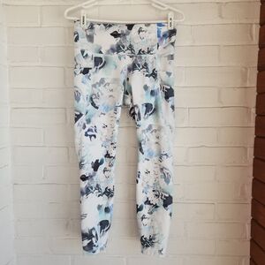 Athleta Elation Leggings Peony Floral Print Stash Pocket Size Medium
